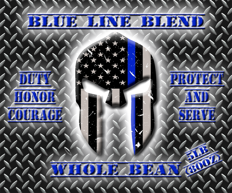 POLICE COP BLUE COFFEE